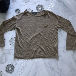 Vince 3/4 sleeve linen top